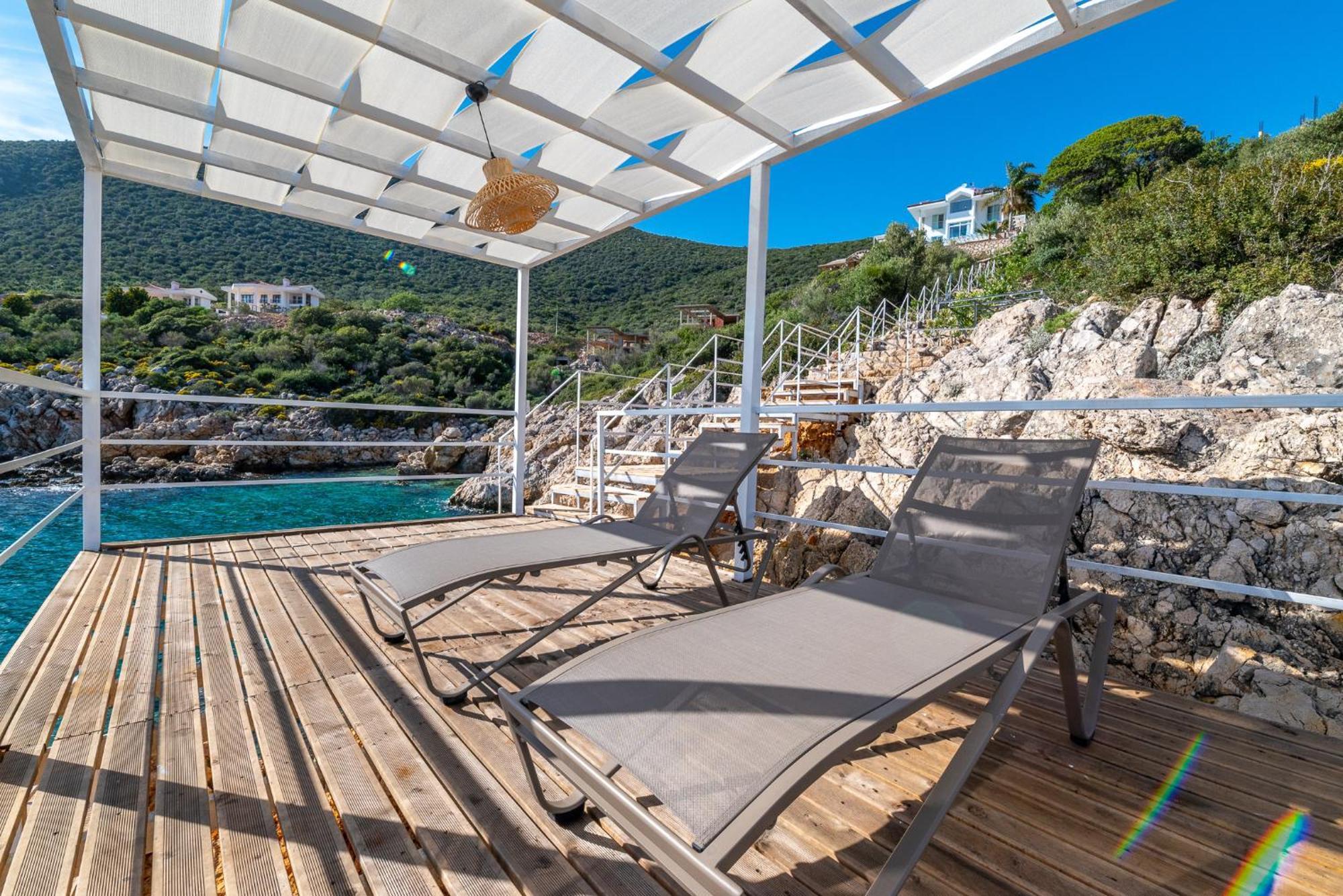 Beachfront White Villa Wıth Private Swimming Pool Kalkan Dış mekan fotoğraf